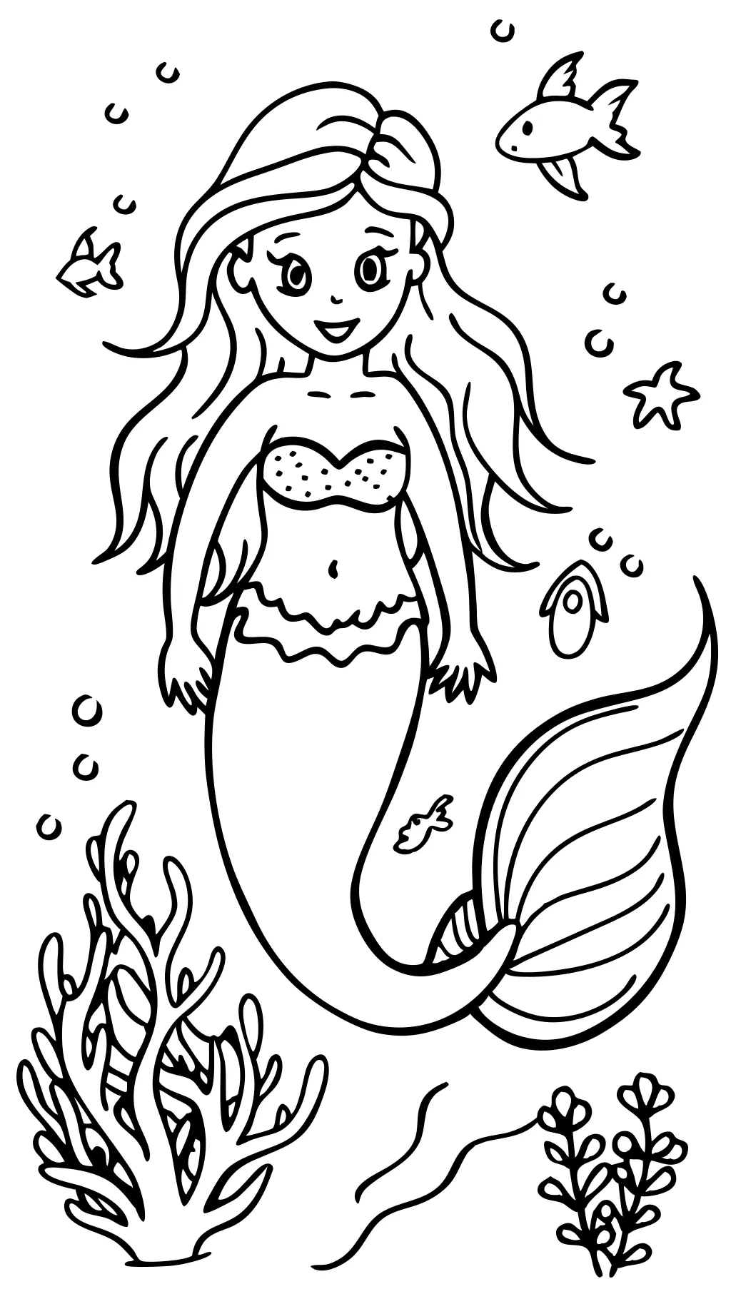 coloring pages mermaid